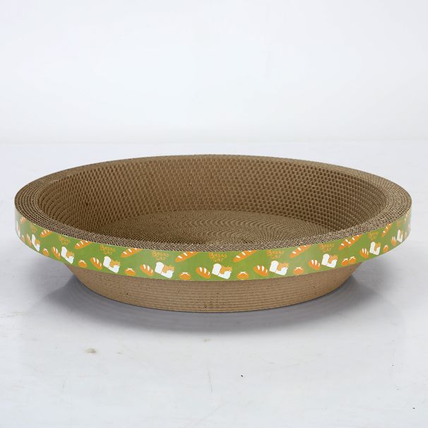 Rundes, langlebiges, fusselfreies Nest, integriertes Kratzbecken, extra großes, kratzfestes Katzenkrallenbrett_voghion.com