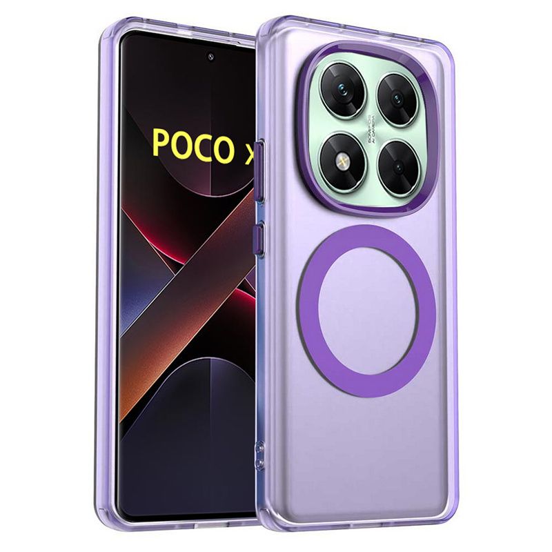 Matte Wireless Charging Case X7 X6 5G Shockproof Transparent Phone Cases For Poco F6 M6 Pro Back Cover_voghion.com