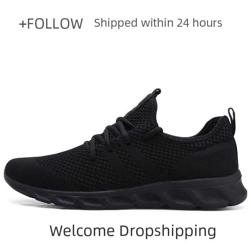 Män Lätt löpning Andas Snörning Jogging for Man Sneakers Anti-Odor Herr Fritidsskor Drop Shipping_voghion.com