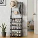 5-Tier Shoe Rack Shoe Storage For Entryway,Narrow Shoe Rack,Coat And Shoe Rack With 8 Hooks_voghion.com