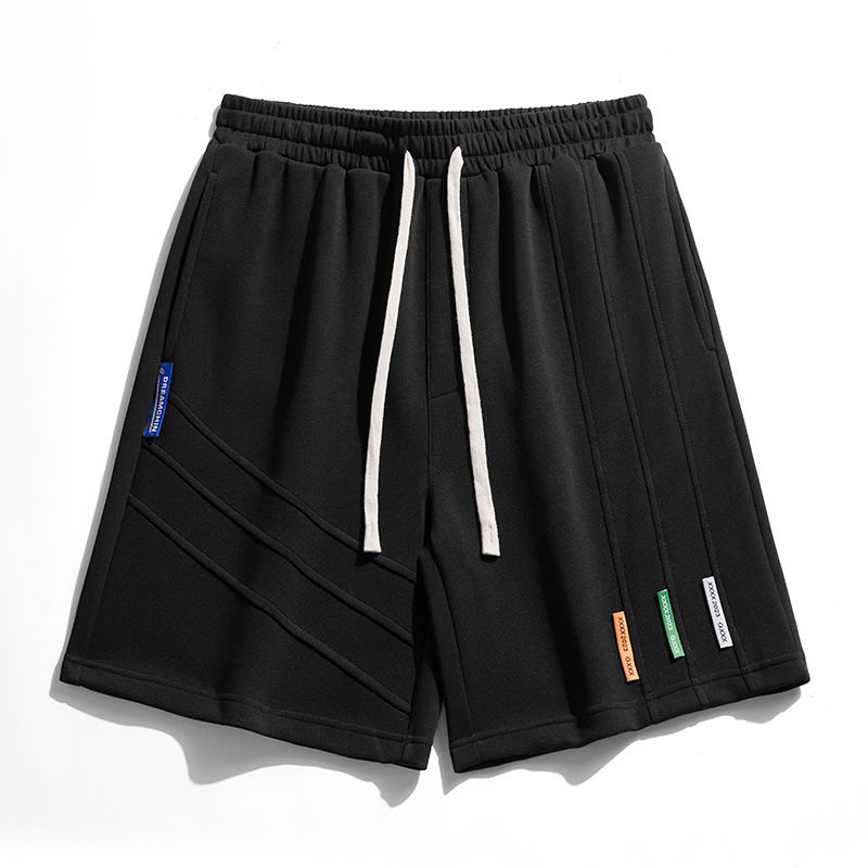 Meeste vintage kootud lühikesed püksid - 5-tollised hingavast puuvillasegust vabaaja lühikesed püksid | Retro tänavariietus ja spordirõivad_voghion.com