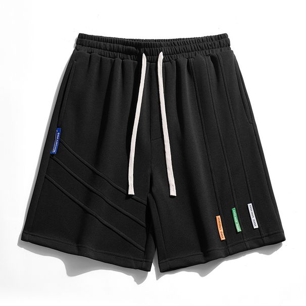 Meeste vintage kootud lühikesed püksid - 5-tollised hingavast puuvillasegust vabaaja lühikesed püksid | Retro tänavariietus ja spordirõivad_voghion.com