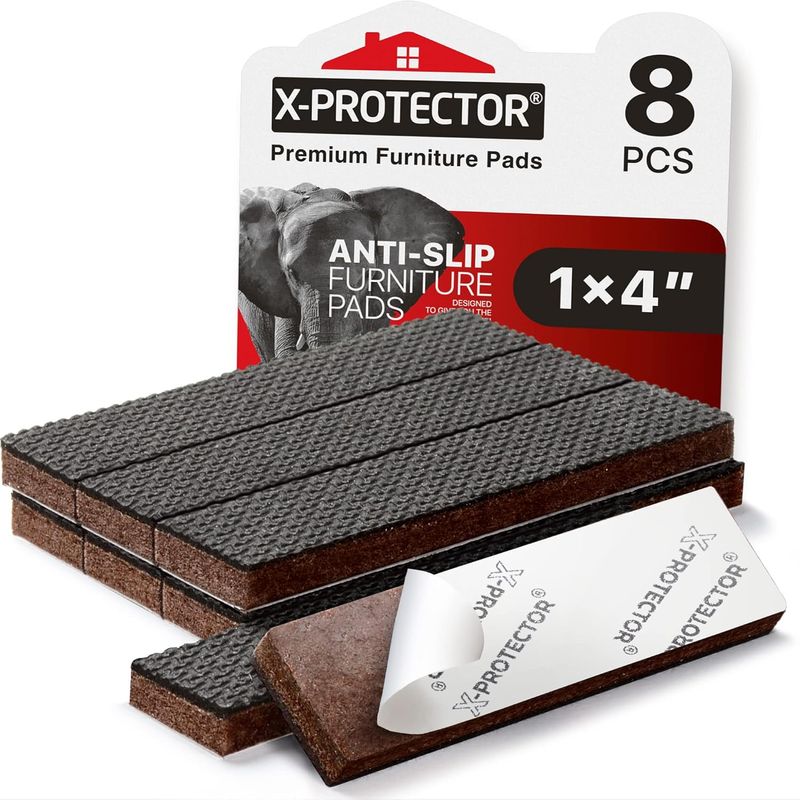 8-Pack Non-Slip X-Pads - Self-Adhesive Rubber Feet For Furniture Protection_voghion.com