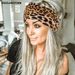 New Leopard Print Digital Printed Sports Headband with European and American Knotted Cross Wide Edge Elastic Headband for Women_voghion.com