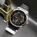 Skeleton Steel Case Tourbillon Men's Automatic Mechanical Watch Engraved New 2025 Three-Hand Cellini Style_voghion.com