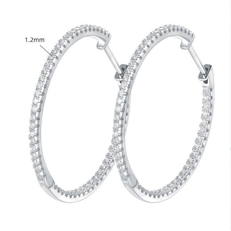 Brincos de moissanita de prata, brincos de diamante completos da moda, de alta qualidade, para mulheres, brincos de moissanita_voghion.com