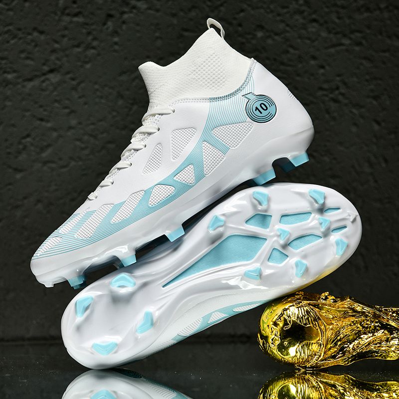 Empfohlene neue High-Top Jugend Kinder Erwachsene lange Spike Fußballschuhe 35-46_voghion.com