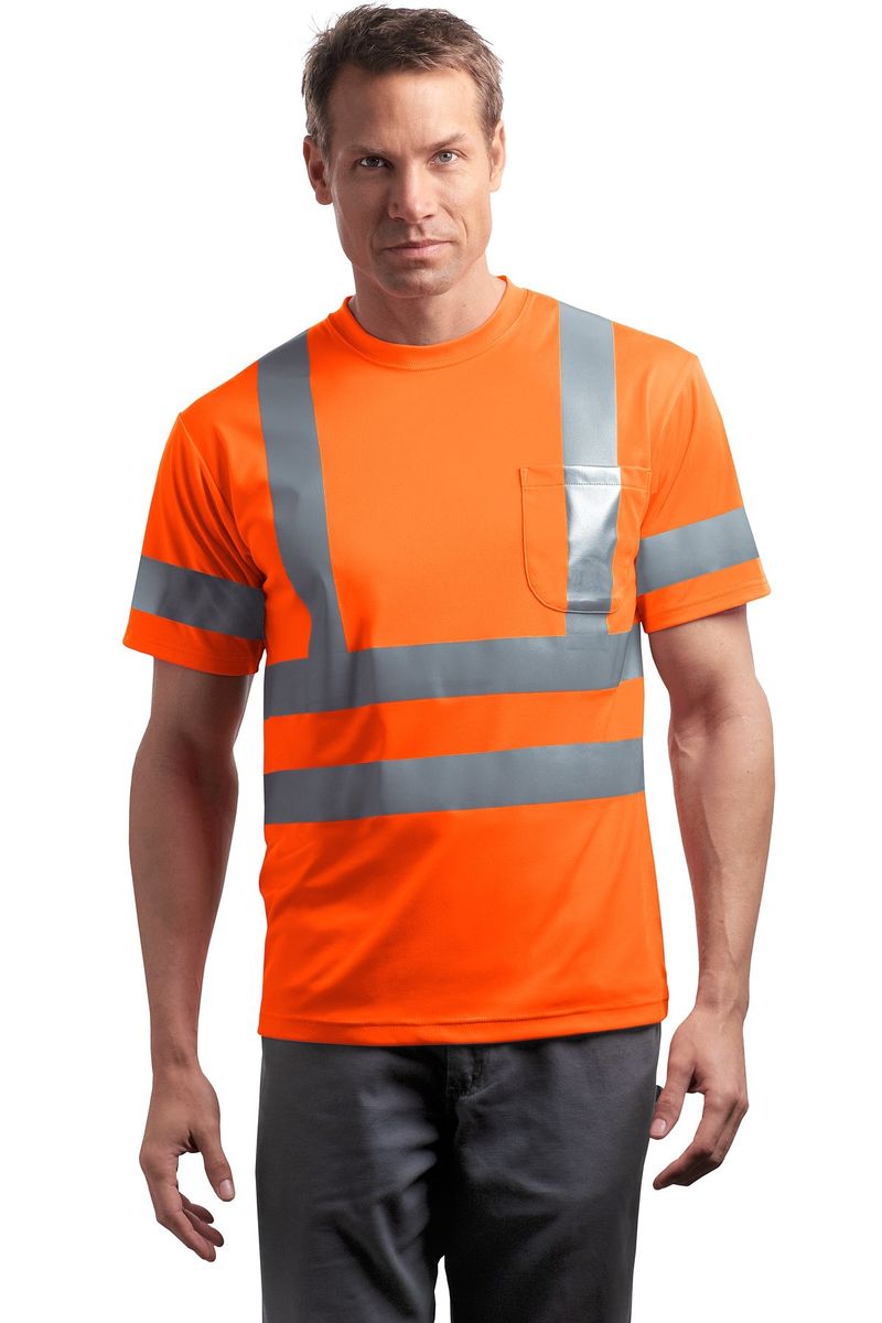 CornerStone ANSI 107 Class 3 Short Sleeve Snag-Resistant Reflective T-Shirt CS408_voghion.com