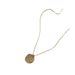 European And American Fashion Embossed Gold Necklace High-end Coin Design Pendant Clavicle Chain Niche Personality_voghion.com