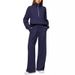 „Damen-Set aus Oversize-Sweatshirt mit halbem Reißverschluss und Jogginghose mit weitem Bein – dicke Winter-Loungewear, lässiges zweiteiliges Outfit“_voghion.com