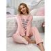 Flannel Women's Pajama Set Thickened Warm Casual Wear Cute Loungewear_voghion.com