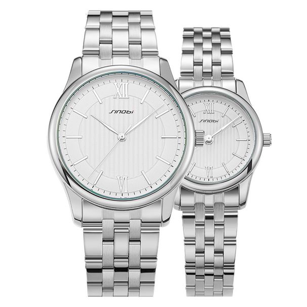 Ženska ura Sinobi ura za par poslovna modna moška ura ženska ura kvarčna ura ura nepremočljiv jekleni pas_voghion.com