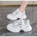 Version coréenne des nouvelles chaussures de sport décontractées à plateforme pour femmes papa, automne 2024_voghion.com