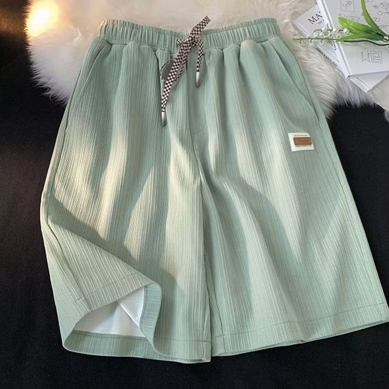Men's Clothing style casual shorts men's loose brand ins sports outerwear pants summer thin ice silk quick drying shorts_voghion.com
