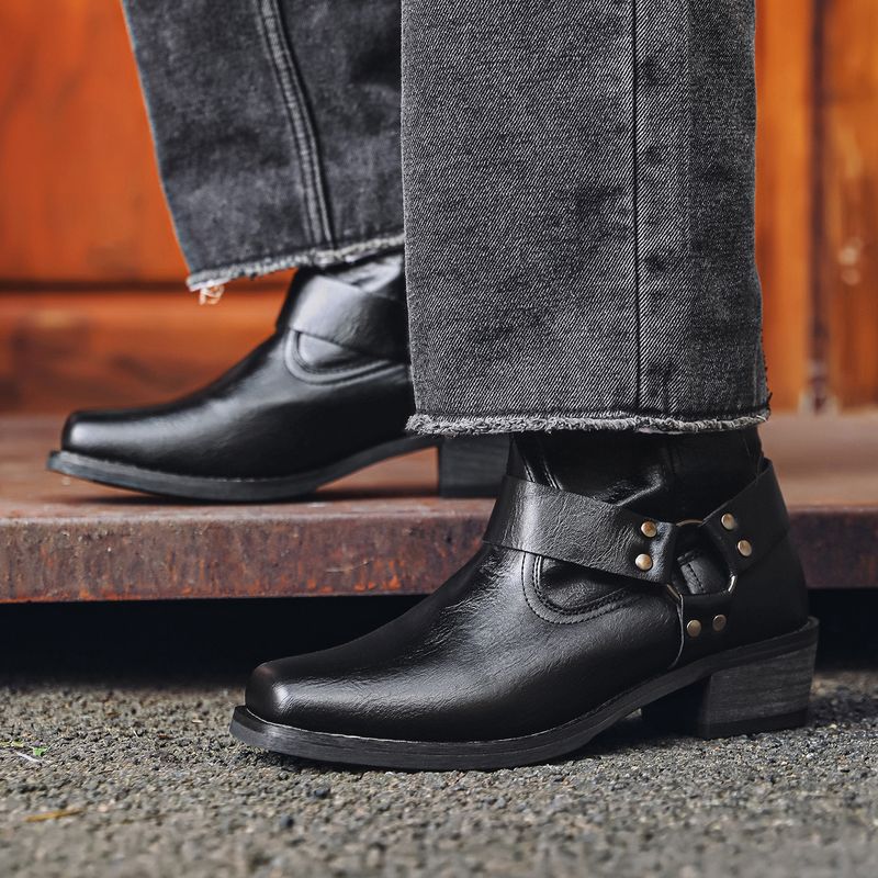 Aofu Footwear 1034 High Heels Western Cowboy Couple US Size Boots OPP Zipper Bag No Shoe Box_voghion.com
