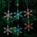 6PCS Acrylic Snowflake Christmas Ornaments Set - Elegant Pink/Blue/Clear Hanging Decor For Tree, Window, Holiday Party (3 Styles A/B/C)"_voghion.com