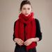 Manufacturer Wholesale Skin-Friendly Soft 100% Australian Wool Knitted For Women Warm Tassel Ruffle Shawl Scarf_voghion.com
