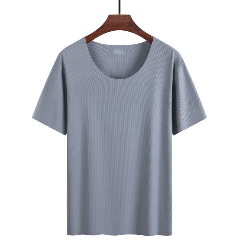 Men's Clothing Casual Home Wear Pajamas Men's Seamless T-Shirt Short-Sleeved Suit_voghion.com