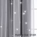 Double Layer Curtains Hollow Star Blackout Rod Punching Short Curtains_voghion.com