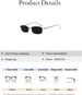 Classic Rectangular Retro Slim Metal Frame Glasses Vintage Rectangle Candy Colour Sunglasses_voghion.com