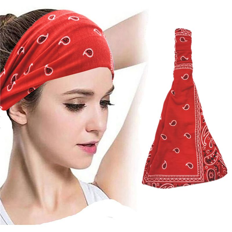 Chrysanthemum Flower Printed Women's Sports Wide Edge Yoga Soft Headband_voghion.com