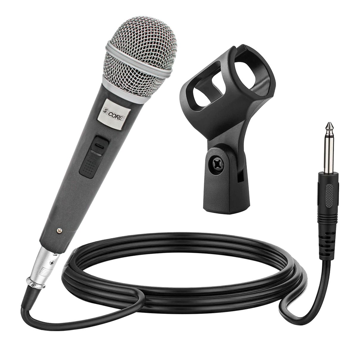 5 CORE Microphone Dynamic Vocal Handheld Mic Cardioid Unidirectional Microfono w On Off Switch + XLR Audio Cable for Singing Karaoke Public Speaking &_voghion.com