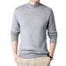 New Spring And Autumn Solid Color Half Turtleneck Knitted Slim Fit For Young Men Base Layer Sweater Men's Clothing_voghion.com