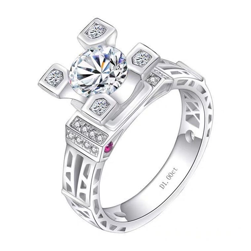 Moissanite Eiffelturm Kann Ein Karat 2 Karat Ring Weiblichen Ehe Ring_voghion.com