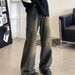 Jeans For Men, Autumn Gradient Washed Vintage, Rugged And Cool, Slightly Flared Pants, American High Street Loose_voghion.com