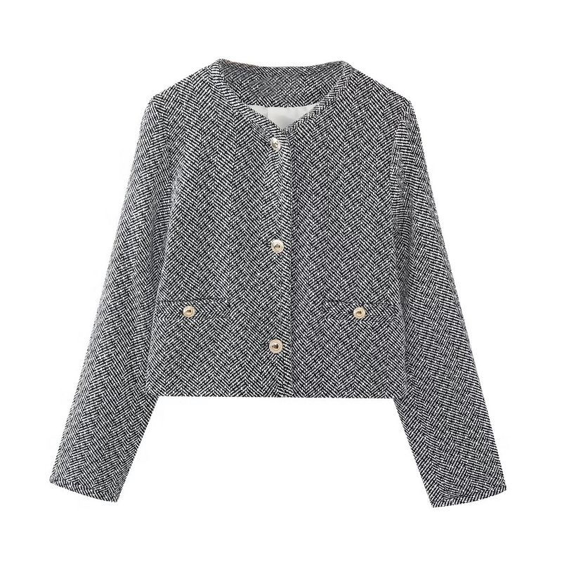 2023 Neue Herbst/Winter-Anzugjacke für Damen mit französischer Textur, kurzer, kleiner Duft_voghion.com