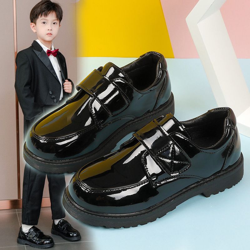 Children's Shoes Boys' Leather Shoes Spring And Autumn 2025 New Korean Version British Style Big Children And Little Girls Student Performance Shoes_voghion.com