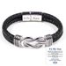 Bracciale da uomo in pelle con incisione "Ti amo per sempre", bracciale magnetico a doppio strato in acciaio inossidabile_voghion.com