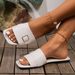 Neue flache Sommersandalen für Damen in Übergröße, trendige und bequeme Strandsandalen im römischen Stil für Damen_voghion.com