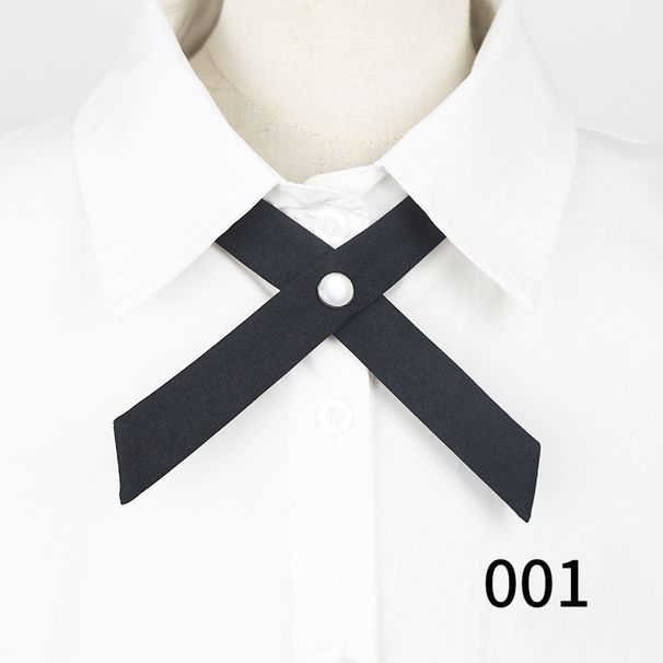 Disponibile in magazzino uniforme scolastica piccolo stile college giapponese sottile croce JK tinta unita papillon all'ingrosso_voghion.com