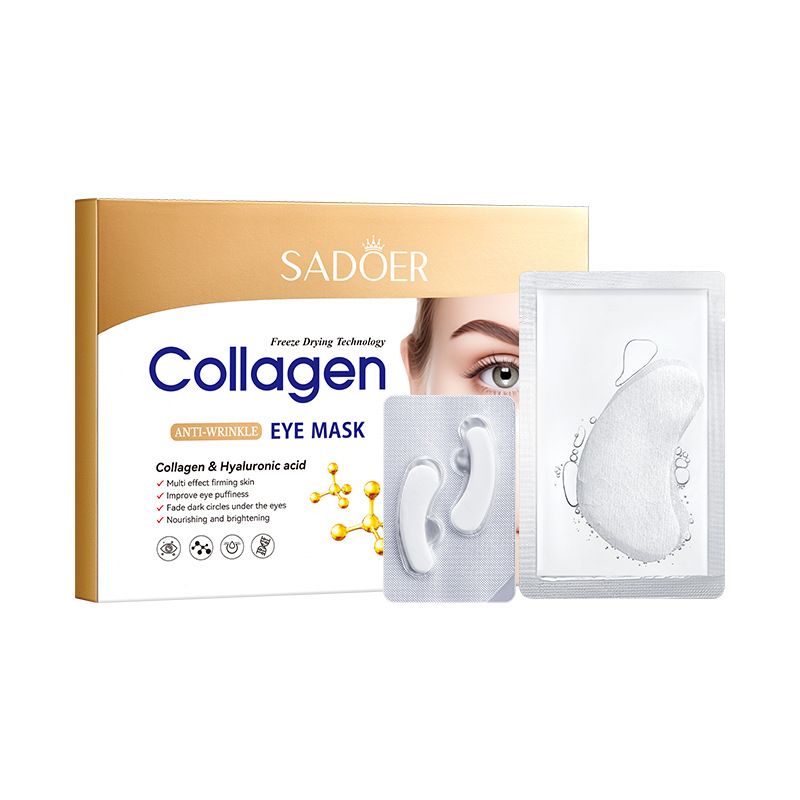 Maschera per gli occhi rassodante e idratante SADOER con collagene inglese completo, acido ialuronico e liofilizzato_voghion.com