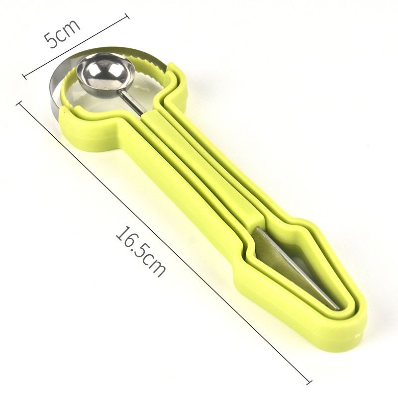 Three In One Fruit Carving Knife Fruit Baller Stainless Steel Fruit Carving Knife Watermelon Digging Three Piece Set_voghion.com