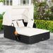 Patio Rattan Daybed With Retractable Canopy And Side Tables_voghion.com