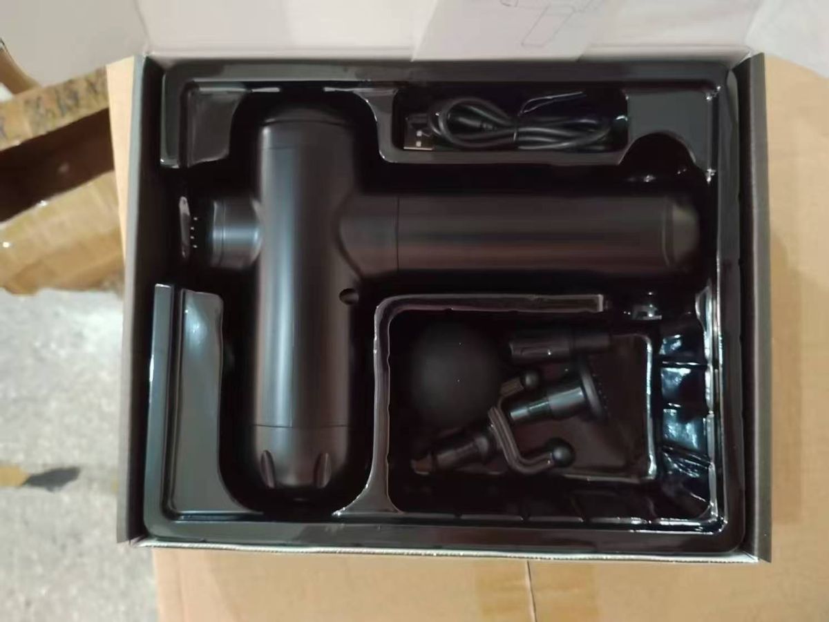 Pistola de masaje profesional de tejido profundo: 99 niveles de velocidad con 8 cabezales intercambiables, motor sin escobillas ultrasilencioso de 36 dB y pantalla LCD._voghion.com