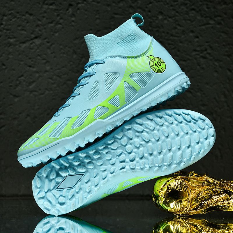 New Football Shoes Male High Top Big Children AG Long Nails TF Broken Nails Female Grass Game Training_voghion.com