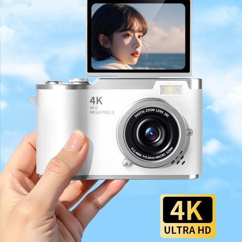 Caméra de voyage à selfie numérique CCD 9600 pixels HD Flip Campus, édition étudiante_voghion.com