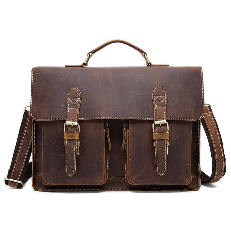 Borsa da uomo in vera pelle, borsa a tracolla vintage in pelle di cavallo pazzo, borsa da uomo in pelle di vacchetta, borsa a mano, borsa da lavoro_voghion.com