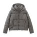 Oversized Puffer Jacket – Streetwear Hooded Coat With Organic Cotton Shell (Black/White/Gray, Sizes XS-L)_voghion.com