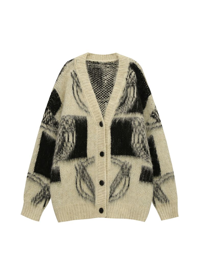 HVIVI luie stijl gebreide cardigan trui jas dames, verdikte niche ontwerp zin, kleine top voor herfst en winter_voghion.com