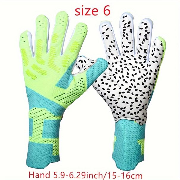 1 Stück grüne Fußball-Torwarthandschuhe, atmungsaktiv und bequem, Trainings- und Spielkleidung, Latexmaterial, zum Überziehen_voghion.com