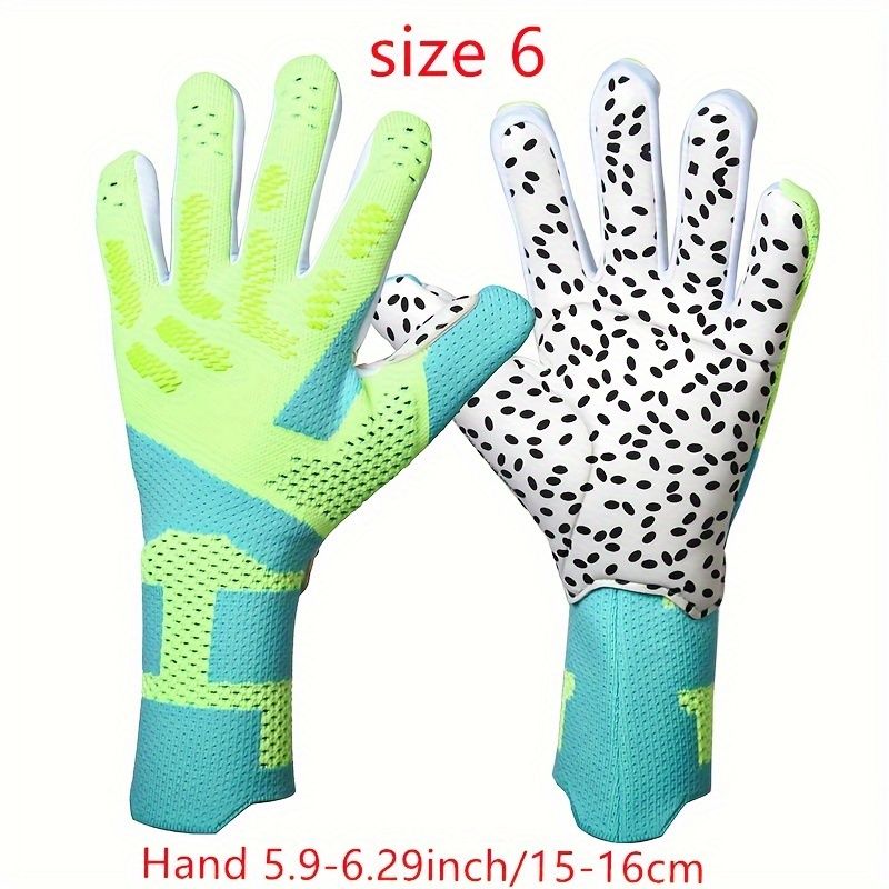 1pc Green Football Goalkeeper Gloves, Breathable And Comfortable, Training & Match Wear, Latex Material, Pull-On_voghion.com