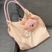 New Cute Floral Single Shoulder Canvas For Students, Women's Large Capacity Tote Bag, Commuter Bag_voghion.com