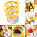 3-In-1 Egg Slicer With Blades, Stainless Steel Egg Cutter For Hard Boiled Eggs, Multi-purpose Food Slicer To Cut Fruits Into Fourth Sixth Or Slices,_voghion.com