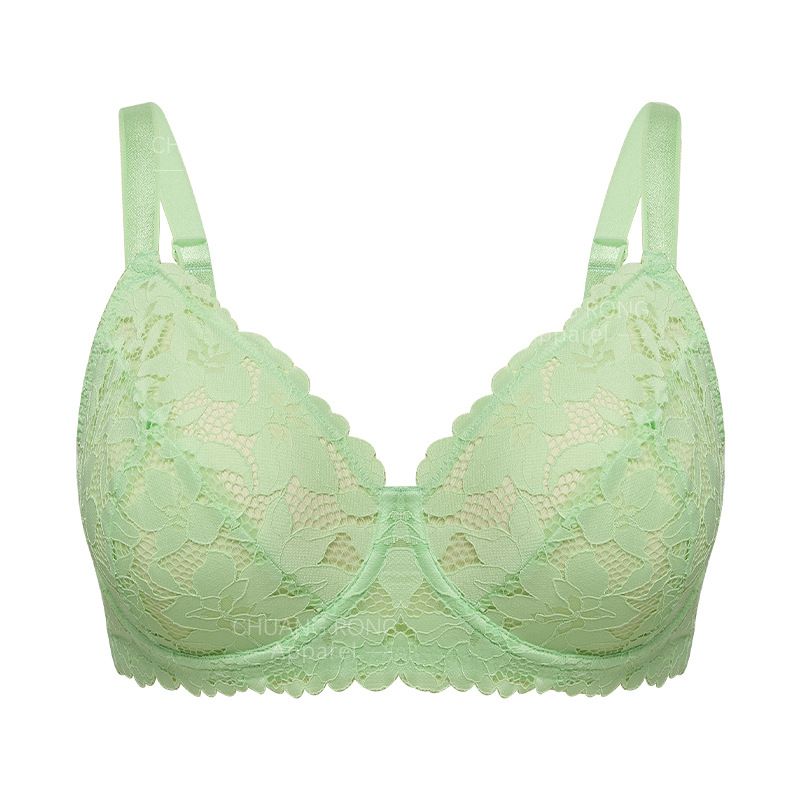 Ultradünner Spitzen-BH für Damen mit Bügel, E-Cup, Minimizer für große Brüste, Push-Up, Übergröße, Anti-Sagging-BH_voghion.com