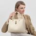 LEMON KOKO Borsa a tracolla grande da donna – Borsa a tracolla elegante e versatile per il lavoro e l'uso quotidiano, in pelle PU con chiusura a cerniera, beige_voghion.com