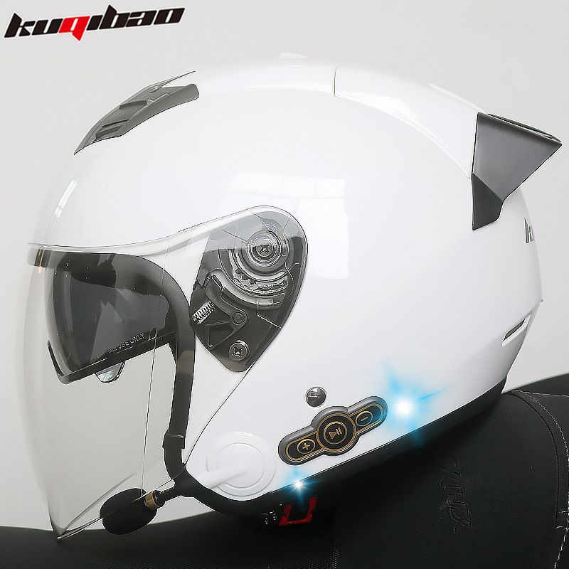 Casco da moto Bluetooth intelligente con riduzione del rumore, doppia visiera e batteria a lunga durata - Certificato 3C/DOT - Unisex_voghion.com